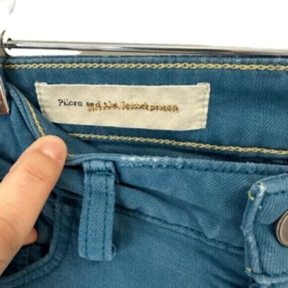Pilcro and the letterpress By Anthropologie | Teal Denim Skinny Jeans Size 26 - Picture 4 of 9